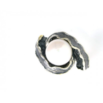Anillo plata perla medida 16 - BRU1230S