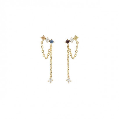 Arracades Pdpaola Five Mana plata bany or 18k - AR01-297-U