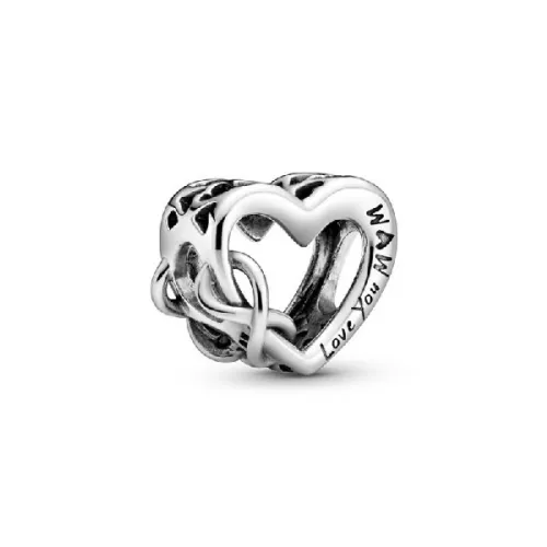 Charm Pandora plata cor infinit I love you mum - 798825C00