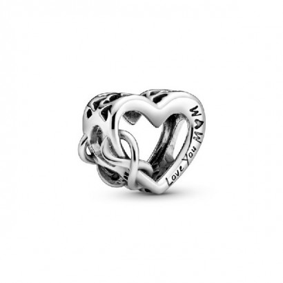 Charm Pandora plata cor infinit I love you mum - 798825C00
