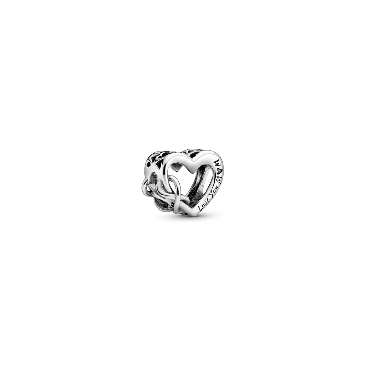 Charm Pandora plata cor infinit I love you mum - 798825C00