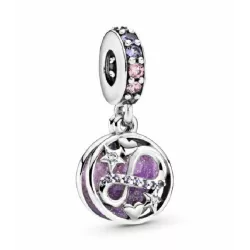 Charm Pandora plata infinito esmalte lila  - 798829C01