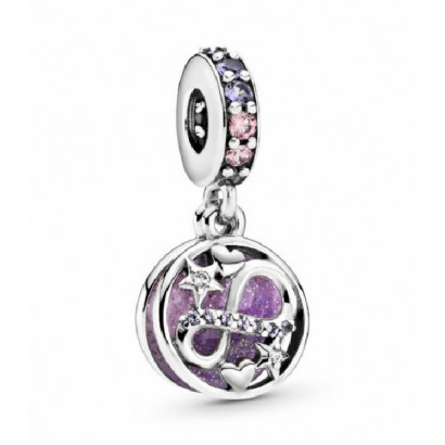 Charm Pandora plata infinit esmalt lila - 798829C01