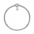Polsera plata Pandora flor esmalt blanc - 598776C01 Polsera plata Pandora flor esmalt blanc - 598776C01