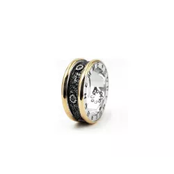 Anillo Bohemme plata y oro amarillo 18k - 7MET225R14