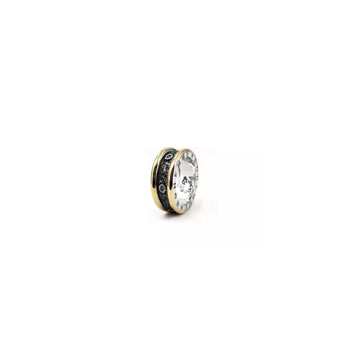 Anillo Bohemme plata y oro amarillo 18k - 7MET225R14