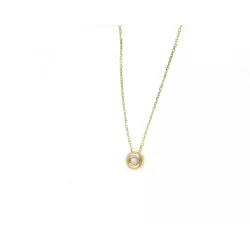 Colgante oro amarillo 18klts y brillante 0.014k. - BR1973-0CCAG