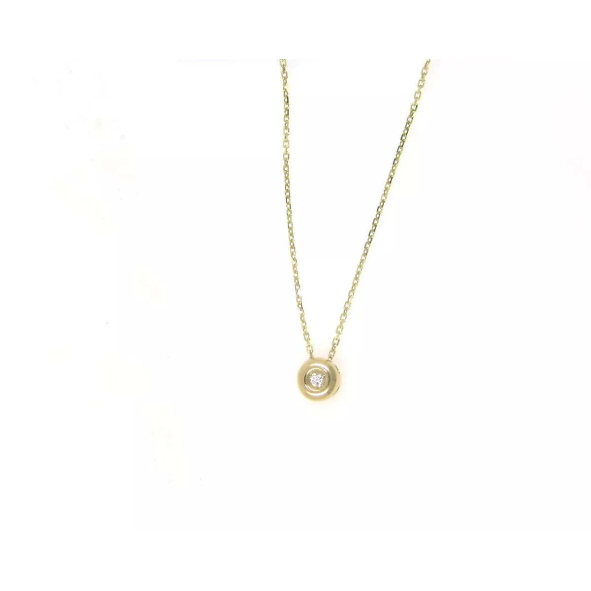 Colgante oro amarillo 18klts y brillante 0.014k. - BR1973-0CCAG