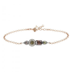 Pulsera Sunfield plata rose turmalina - PU062035