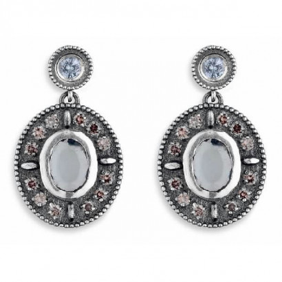 Arracades Platadepalo plata zircon - CE32C