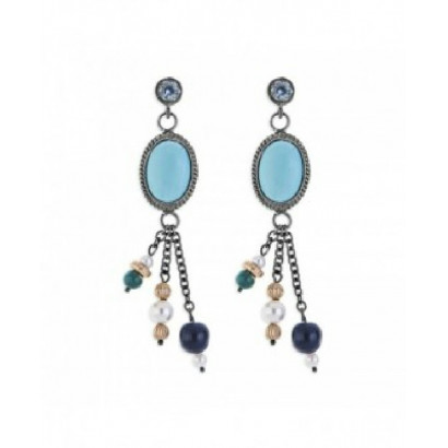 Arracades Platadepalo plata bronze perla - CE38