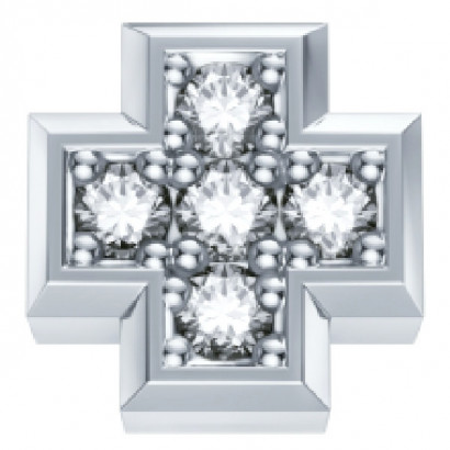 Elements cruz oro blanco 18k brillantes - DCHF3448.002
