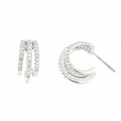 Arracades or blanc brillants tipo criolles - E4881MW0