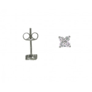 Pendientes oro blanco brillantes 0,34k - B21M