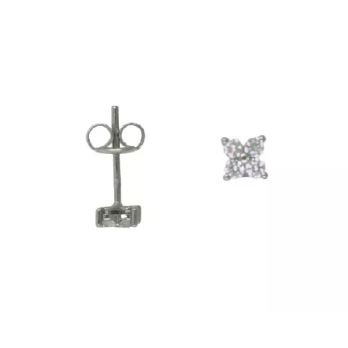 Pendientes oro blanco brillantes 0,34k - B21M