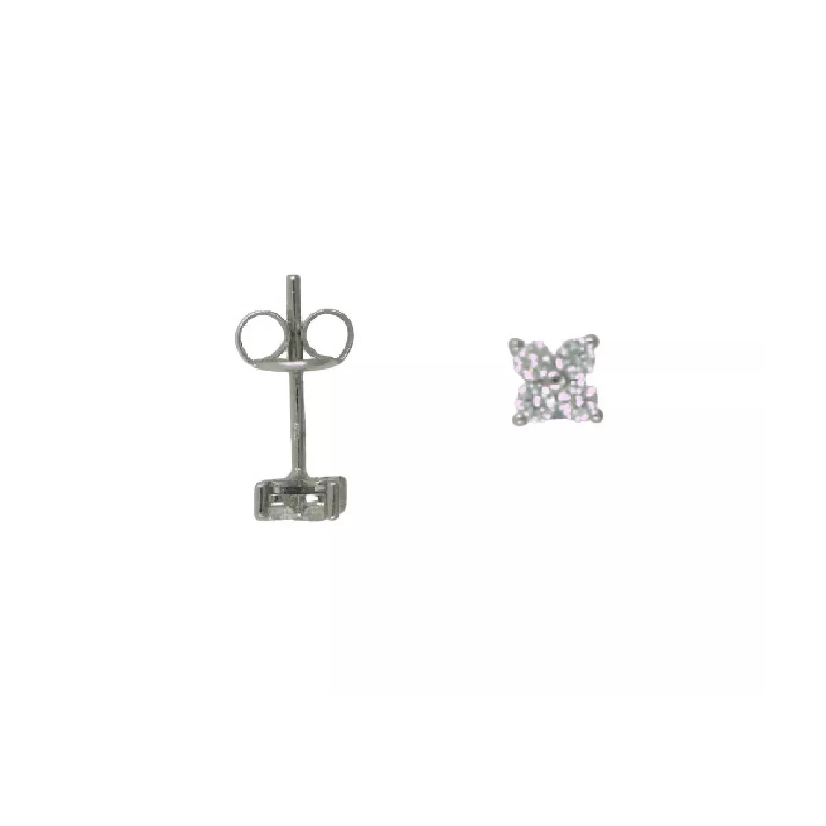 Pendientes oro blanco brillantes 0,34k - B21M