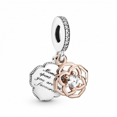 Charm Pandora plata i rose zircon - 789373C01