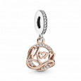 Charm Pandora plata i rose zircon Mom - 789374C01