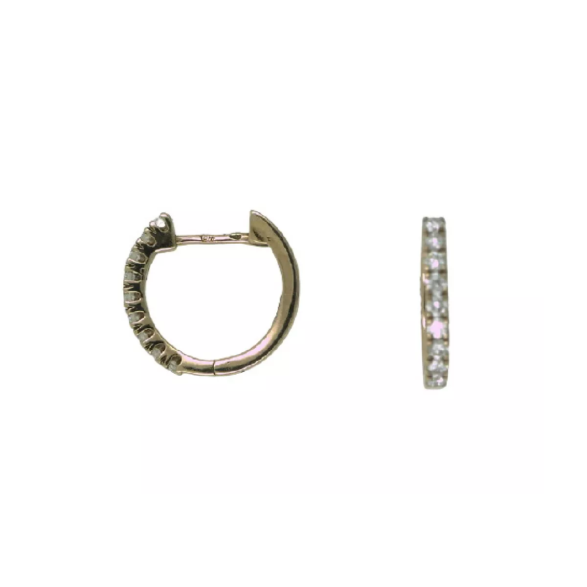 Pendientes oro rosa brillantes 0.40k - R34