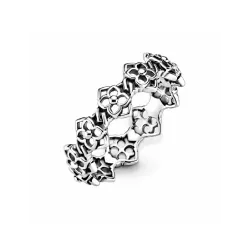 Anillo Pandora plata flores - 199401C00-52