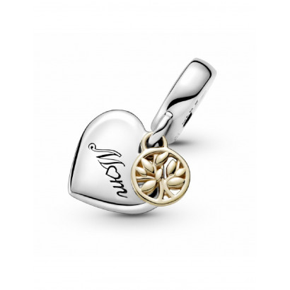 Charm Pandora plata  or cor mum - 799366C00