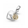 Charm Pandora plata  or cor mum - 799366C00