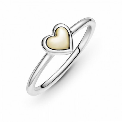 Anillo Pandora plata oro corazon - 199396C00-56