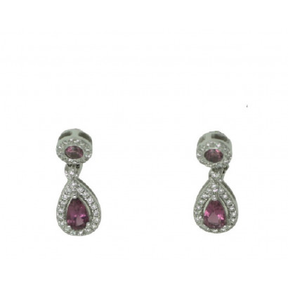 Arracades or blanc brillants tanzanita - P-21450