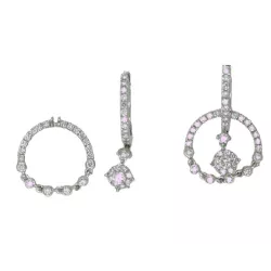 Pendientes oro blanco y brillantes 0,83k - P-21083