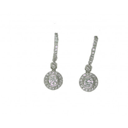 Arracades or blanc i brillants 0,69k - P-21349