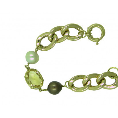 Polsera or groc perla australiana citri - PU-40256