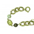 Pulsera oro amarillo perlas australianas citrino - PU-40256