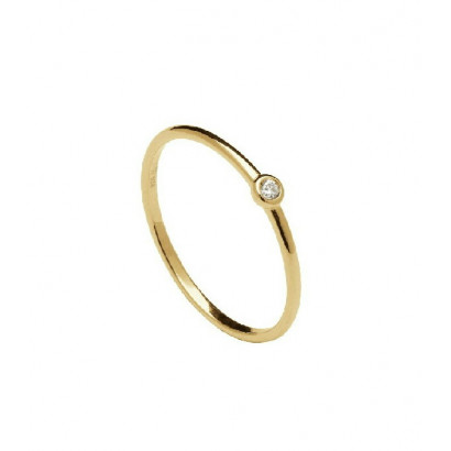 Anillo Pdpaola Essentials Classic plata baño oro 18k - AN01-029