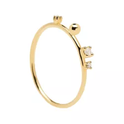 Anillo Pdpaola Lessentiel plata baño oro 18k - AN01-127
