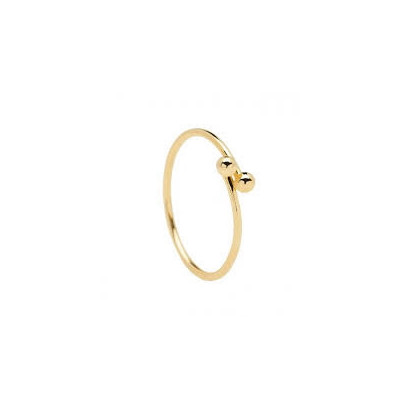Anillo Pdpaola Essentiel Aura plata baño oro 18k - AN01-128