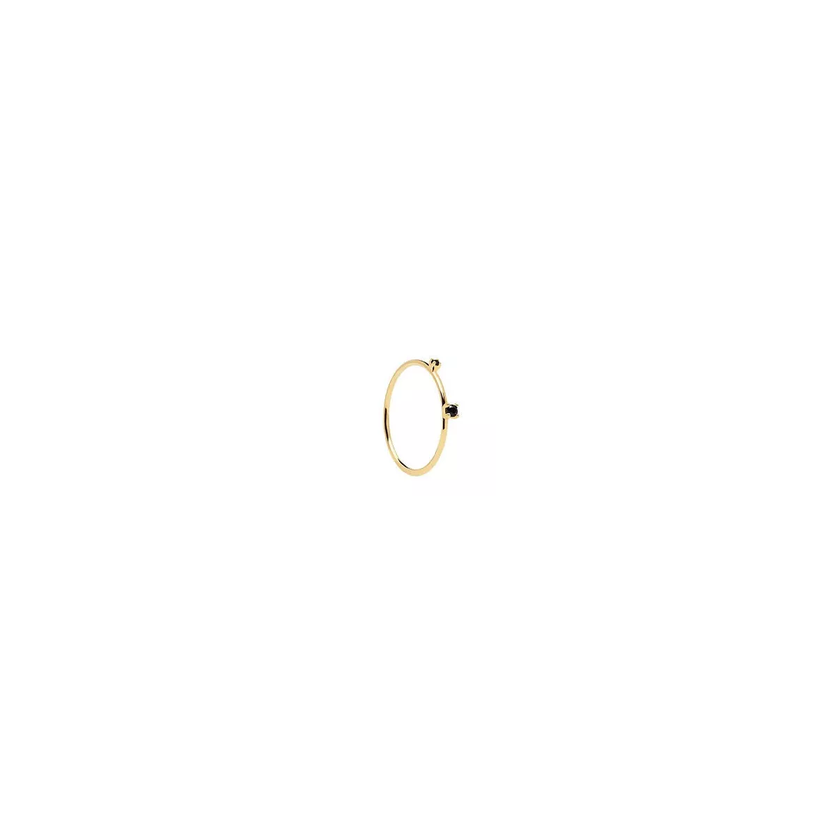 Anell Pdpaola Essentiel Black Kita plata bany or 18k - AN01-131