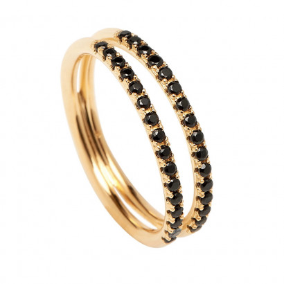 Anillo Pdpaola Electra Nix plata baño oro 18k - AN01-168