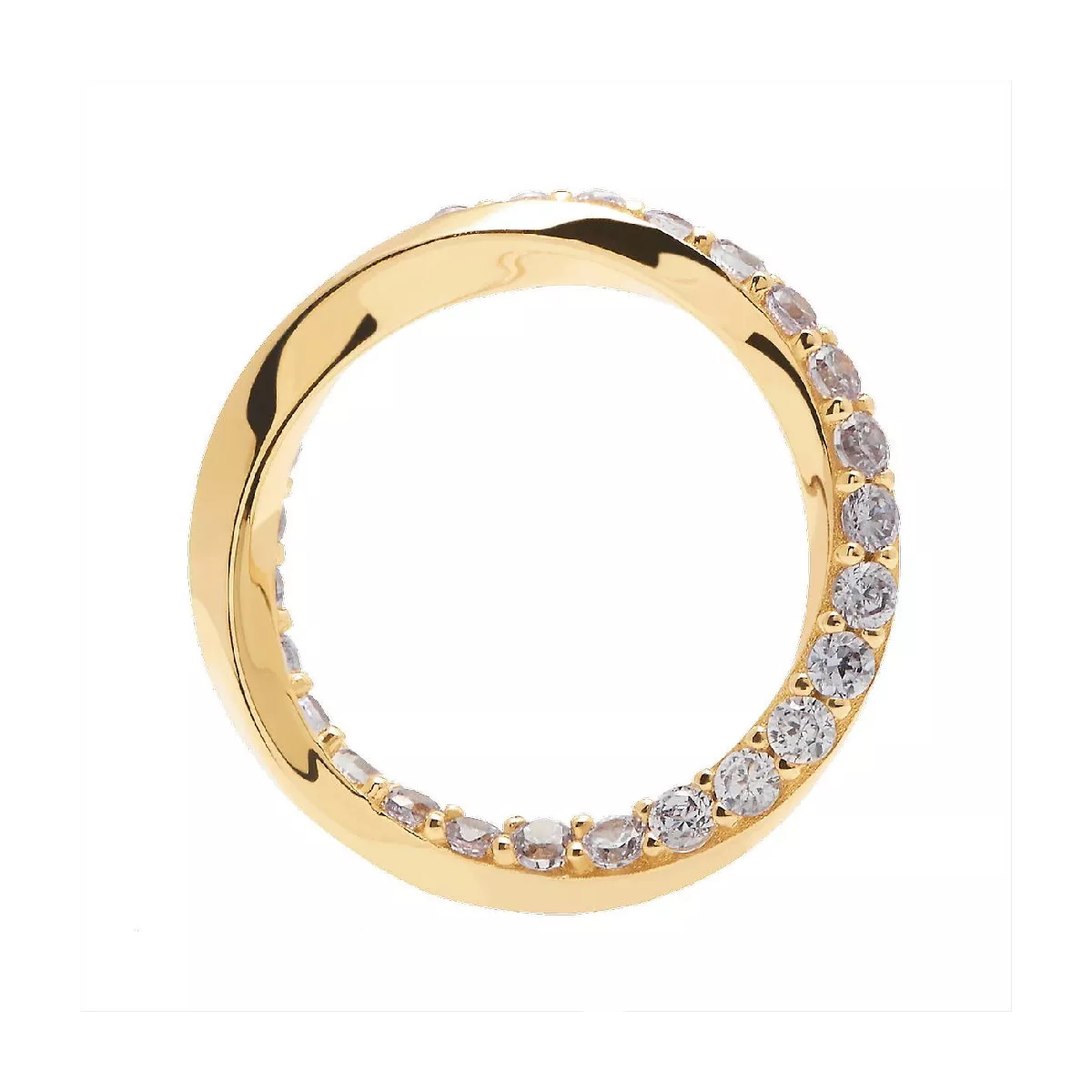 Anell Pdpaola Cavalier Lavender lis plata bany or 18k - AN01-197