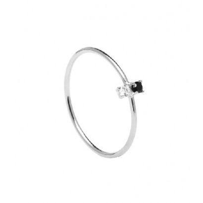 Anillo Pdpaola City play Carbon plata - AN02-106