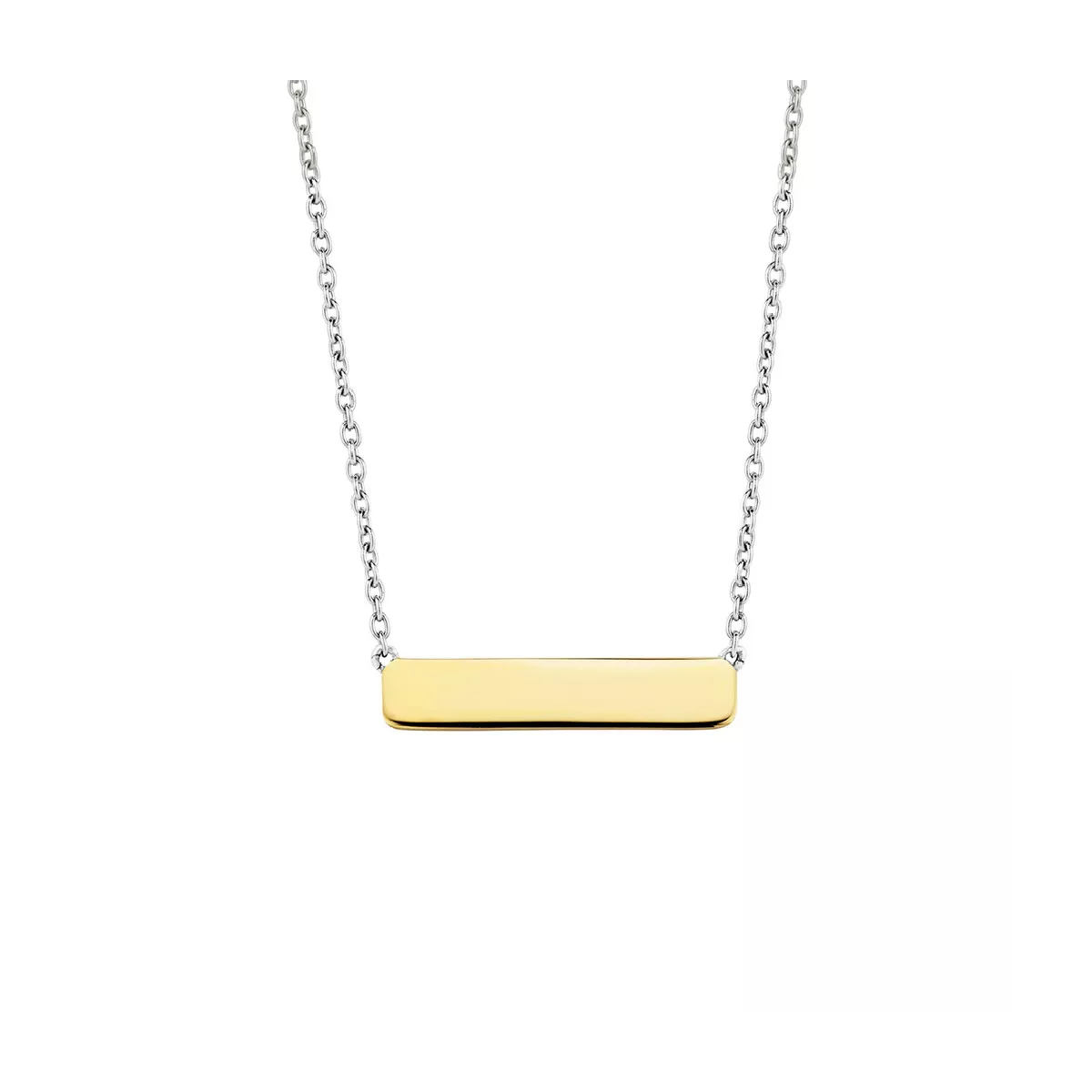 Colgante Ti sento plata placa chapada rectangular - 3893SY