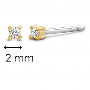 Arracades Tisento plata zircon - 7834ZY