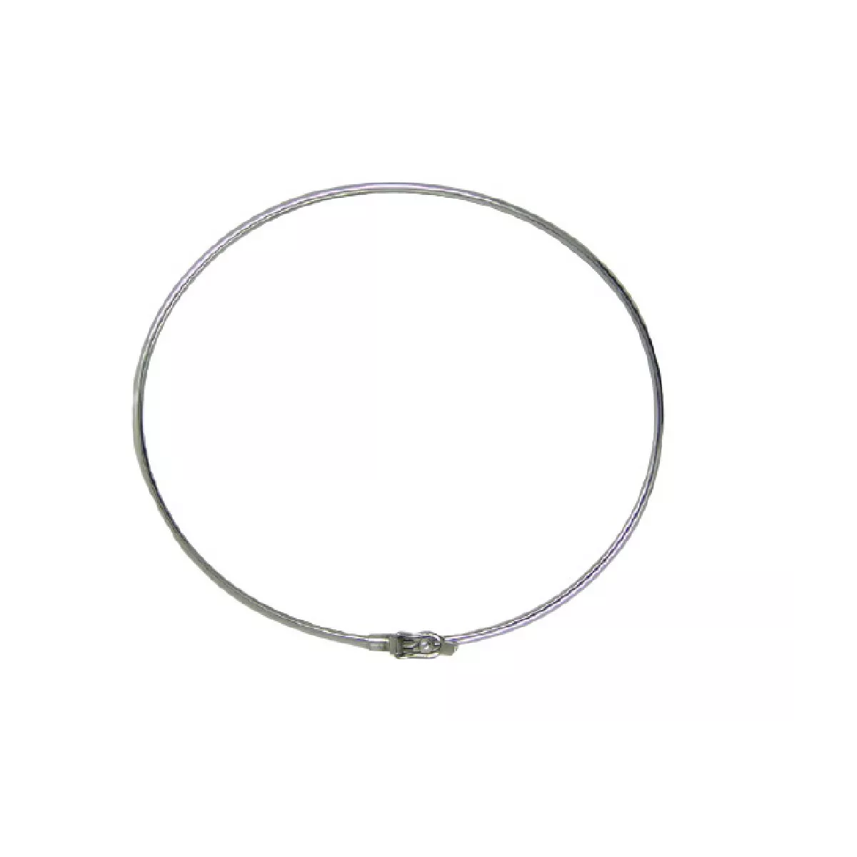 Pulsera oro blanco 18k 3.3gr tubo redondo 1.5mm