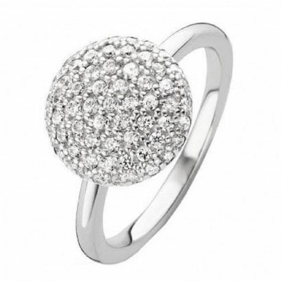 Anillo Ti sento plata y circon - 12009ZI