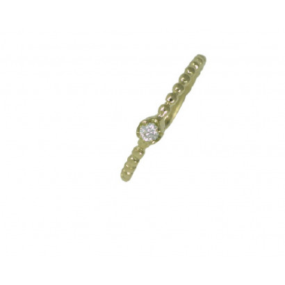 Anillo oro amarillo 18klts brillantes 0.065k  - FBR1175S
