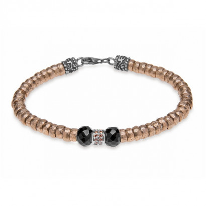 Polsera Platadepalo plata bronze onix - CB41B