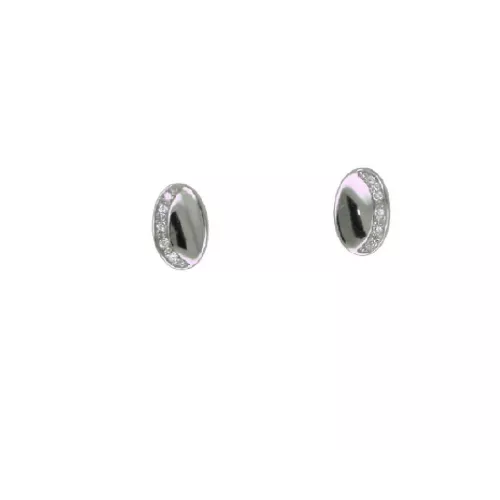 Pendientes oro blanco 18klts i brillantes 0.058k - 9848PDC
