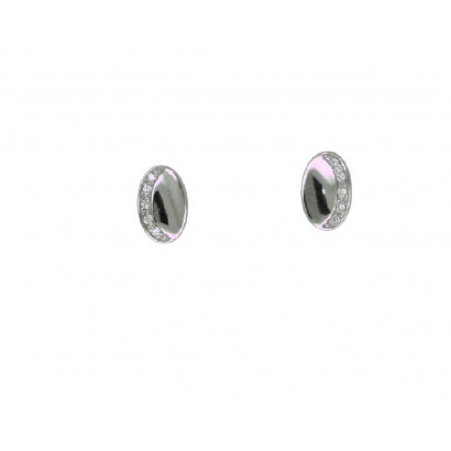 Arracades or blanc 18klts i brillants 0.058k - 9848PDC
