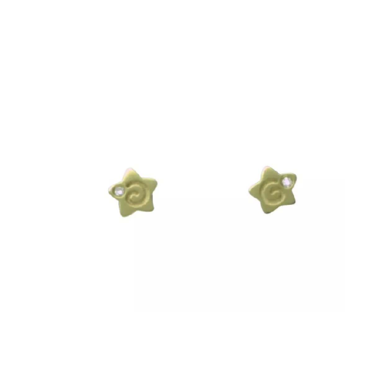 Pendientes nacimiento oro amarillo 18klts brillantes 0.012k - BB1768P