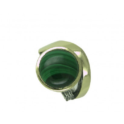 Anillo G.Styliano plata oro malaquita - ASP1491M