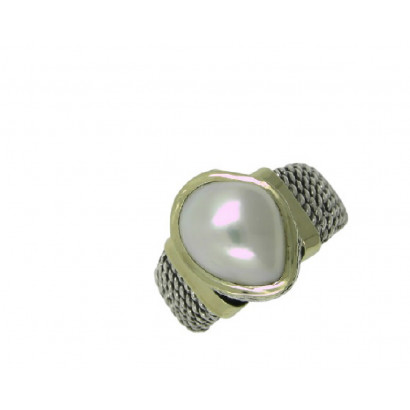 Anillo G.Styliano plata oro y perla - ASP1623P